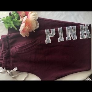 PINK VICTORIA SECRET flat cotton pants XS
